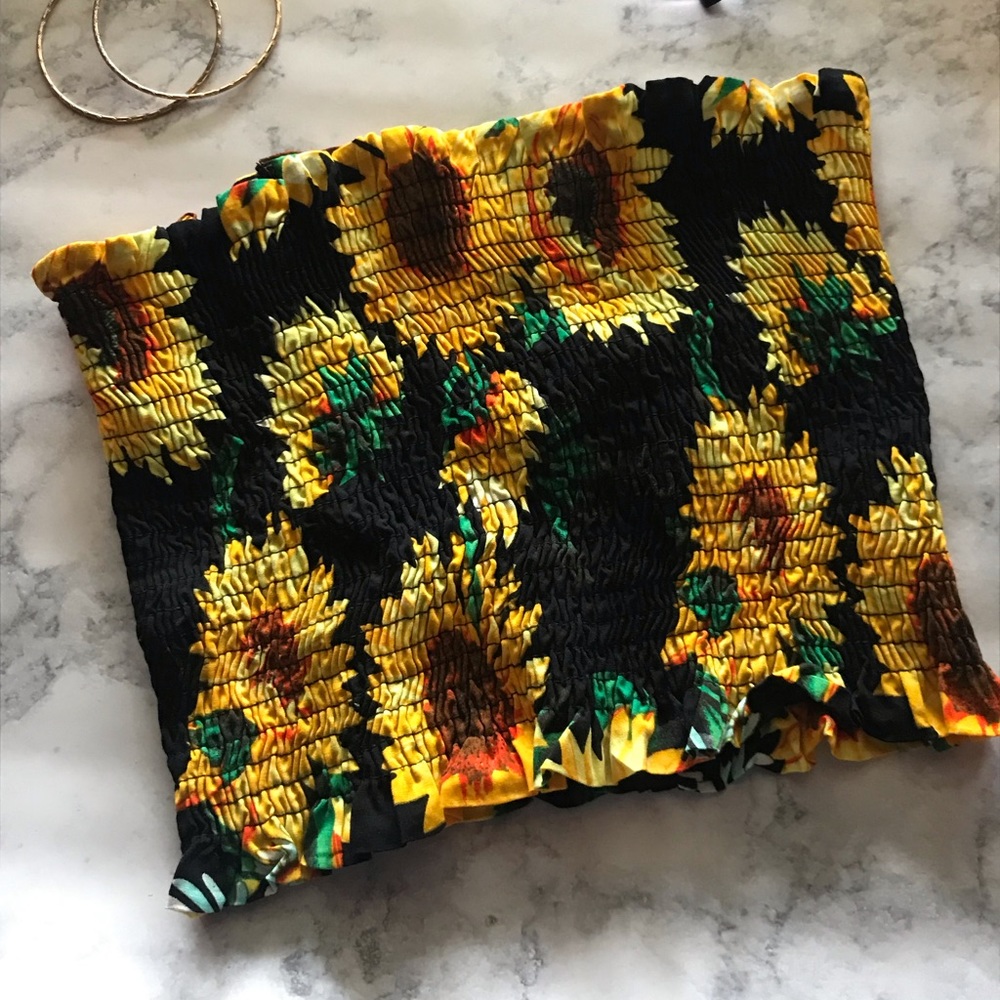 Sun flower tube top